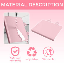 Silicone Placemat with Teething Edge Bumper and Spill Stopper, Dishwasher Safe Non-Slip Baby Activity Table (Pink)