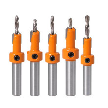 5 Stuks Houtgatboor, 8 mm Schacht Verzinkboor Boor Frees, Houtbewerking Teller Spoelboor Set Schroef Cutter