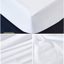 Crib Waterproof Mattress Protector 85 x 50cm Crib Fitted Sheet White Toddler Mattress Cover 51x85cm Baby Bed Sheet Breathable Soft Washable for Baby