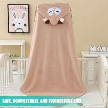 Forhome Baby Hooded Towel Set, 3 Pieces - Toddler Bath Towels with Bamboo Super Absorbent Hooded Towels, Three Patterns as Baby Gift