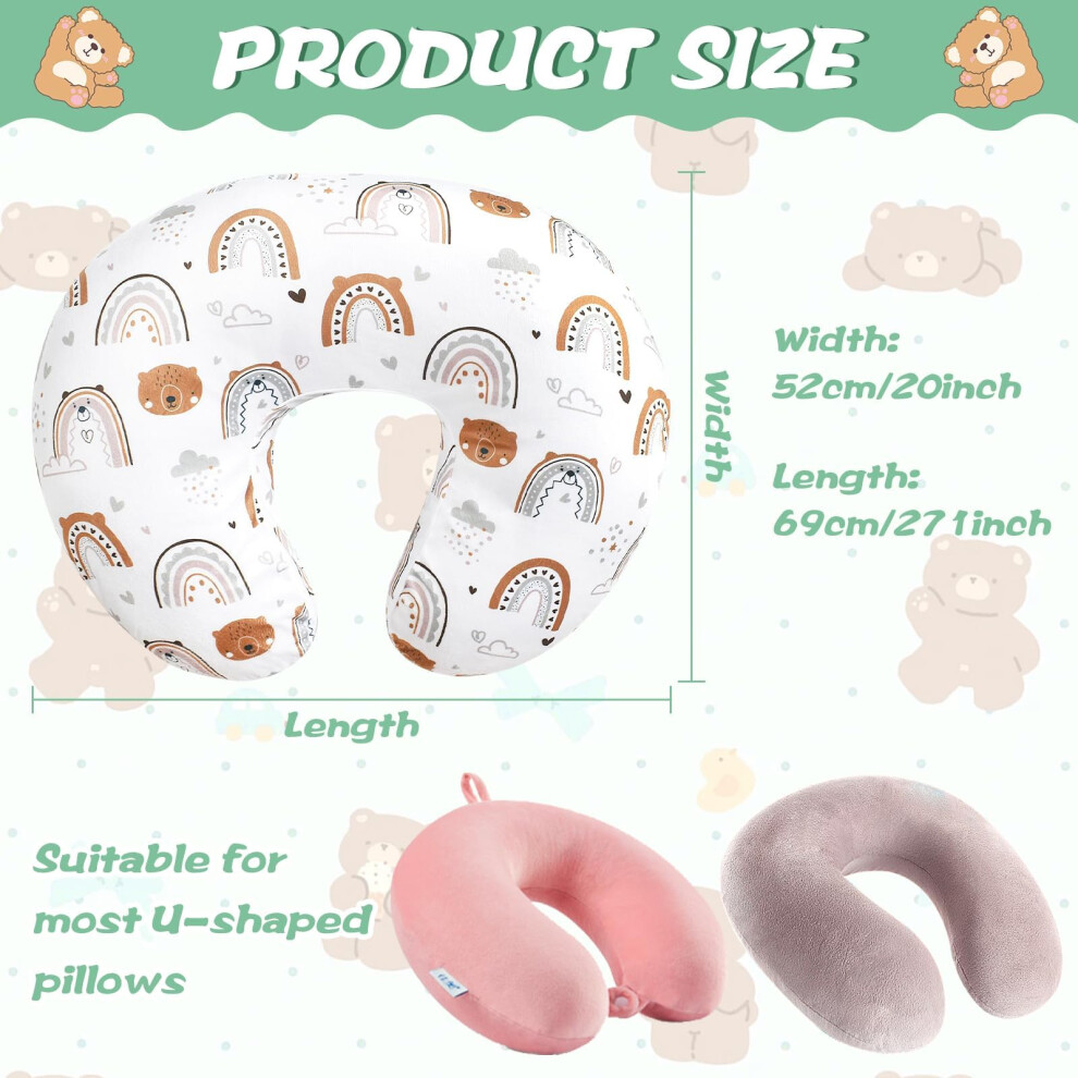 Baby Nursing Pillow Cover For Breastfeeding, Infant Removable Feeding Pillowcase Cute Pattern Newborn Slipcover Cushion Cover For Girls Boy Saier Tbo
