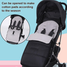 Baby Pram Footmuffs, Footmuff for Pushchair Universal - Cosy Toes, Waterproof and Windproof Pram Liner Footmuff, Soft & Comfortable Warm Grey Thick C