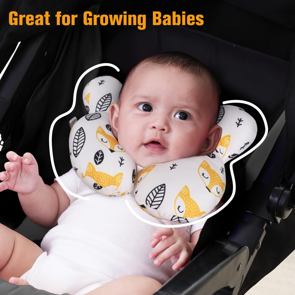 Kakiblin Baby Neck Pillow, Upgraded Baby Support Pillow, Head Pillows For Carseat, Newborn Neck Support For Car Seat,Pushchair,Travel