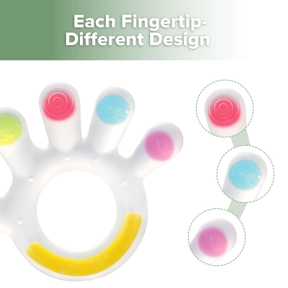 Palm Teether - Soft Silicone Baby Soothing Teether Pacifier - Frozen Teething Toy For 3M+ Babies - Bpa Free (1 Pack) Haakaa