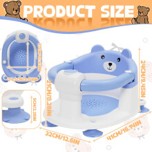 Baby Bath Seat Baby Shower Chair with Non-Slip Suction Cup Portable Babies Bathtub Seat Support for Sit Up Bathing Suitable for 6-24 Months Infant Ch