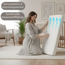 Mattress for Moses basket Baby bed or Mattresses Stroller - 40x90 cm - Foam Breathable Ideal for Travel Bed Chicco Next To Me Tutti Bambini CoZee Bab