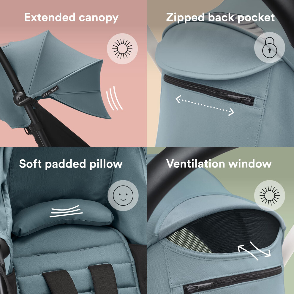 Yoyo 6+ Colour Pack - Seat Fabric, Upf 50+ Canopy, Peekaboo Window & Breathable Mesh For Yoyo³ Stroller - Frame Sold Separately - 6 Months To Stokke