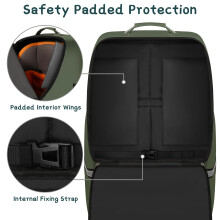 Car Seat Travel Bag,Padded Car Seats Backpack with Steel Cable Handle and Reflective Stripes, Large Durable Carseat Carrier Bag,Airport Gate Check Ba