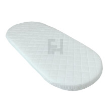 FOAMHAVEN Moses Basket Mattress Oval Shaped Breathable, Hypoallergenic Foam Mattress with Quilted Removable cover. Extra Soft and Firm 4 cm depth (66