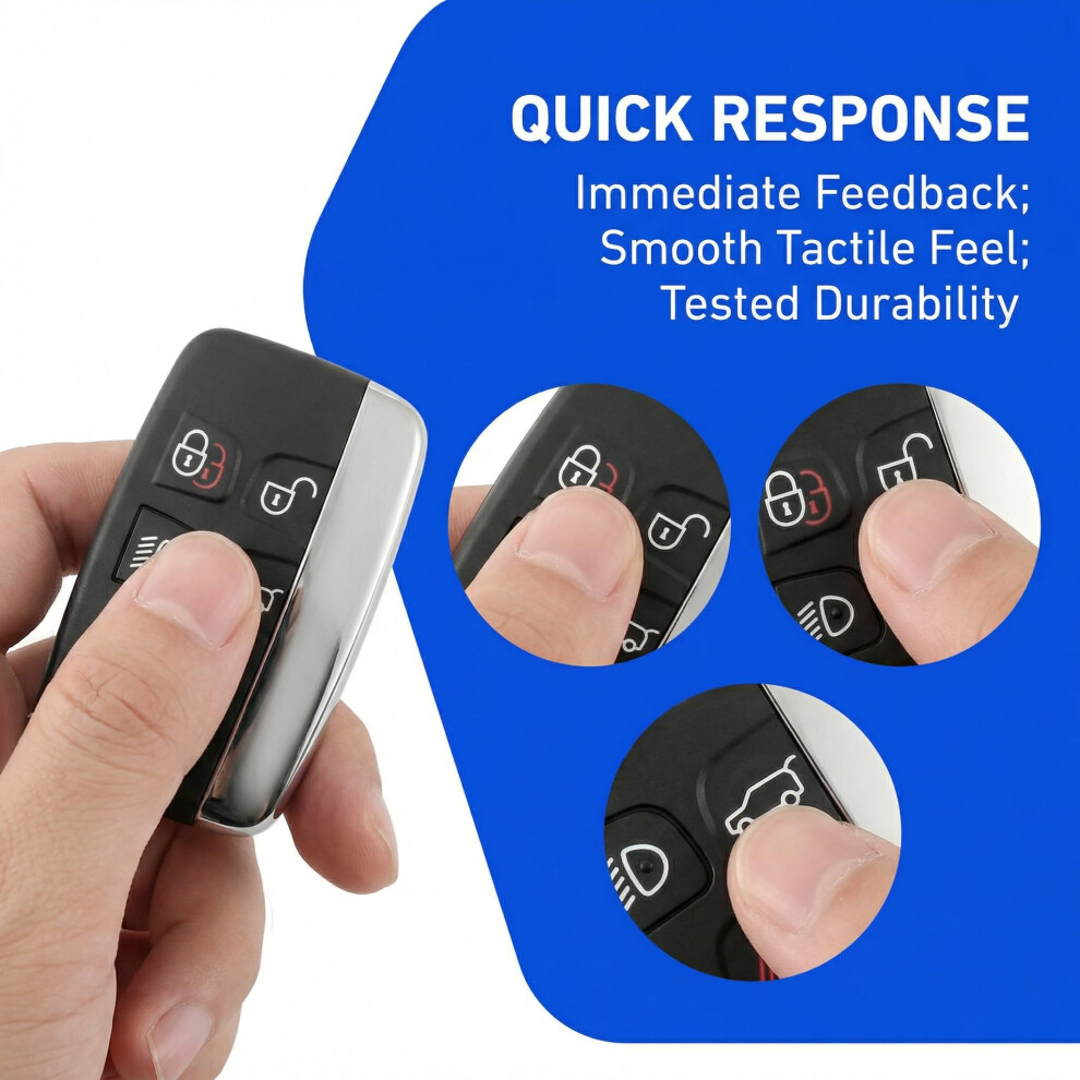 433Mhz 5 Buttons For Land Rover Discovery Sport Velar Key Fob Replacement For Range Rover Sport Evoque Vogue Key Fob For Jaguar Xf F-Pace Key With Pc 5006370085055