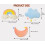 NatureMan Moon Rainbow Pillow Cushion, Soft Plush Cloud Shaped Pillow 3