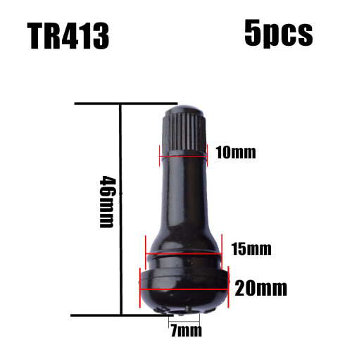 5 Pcs Tyre Valves,Tubeless Valve with Dust Caps 1