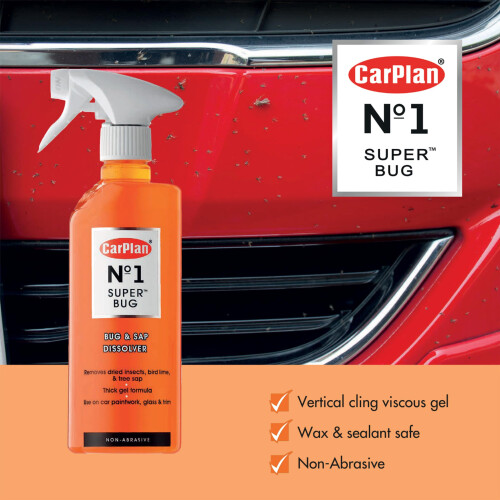 CarPlan CarPlan No.1 Super Bug Spray with Trigger 600ml Sap Insect Remover 2
