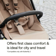 Bugaboo Butterfly 2 Bumper Bar, Safe Baby Buggy Armrest for Butterfly 2 Pushchair, Adjustable, Easy to Clean, Minimalistic and Sustainable Design, Gr