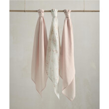 Mamas Papas 3 Pack Large Cotton Muslin Squares Floral