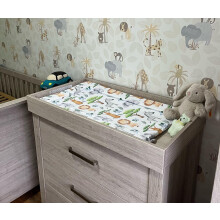 Sunnybabies Jungle Safari Baby Changing Mat Pastel Unisex Soft Padded