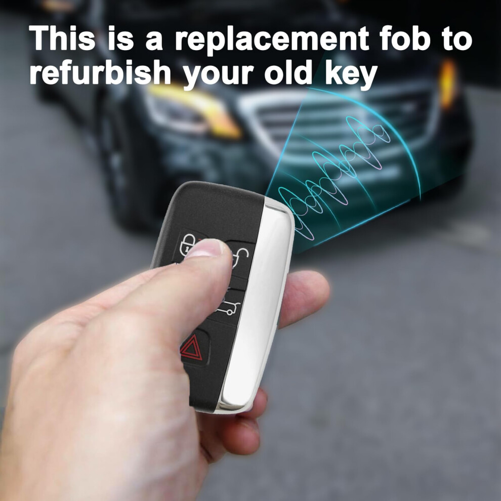 Yanajiajia 5 Buttons Remote Key Fob Case Compatible With Range Rover Key Cover Â Replacement Shell Case Compatible With Range Rover Evoque Key Cover 5005606799834