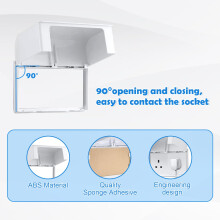 UK Plug Socket Covers 5PCS, Childproof Double Socket Protector, Socket Cover Box for Baby Safety, Universal Electrical Outlet Protectors for Home Saf