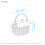 Handbag Shaped High Handle Wicker Shopping Baskets collection Gift Hamper Fabric (White) 2