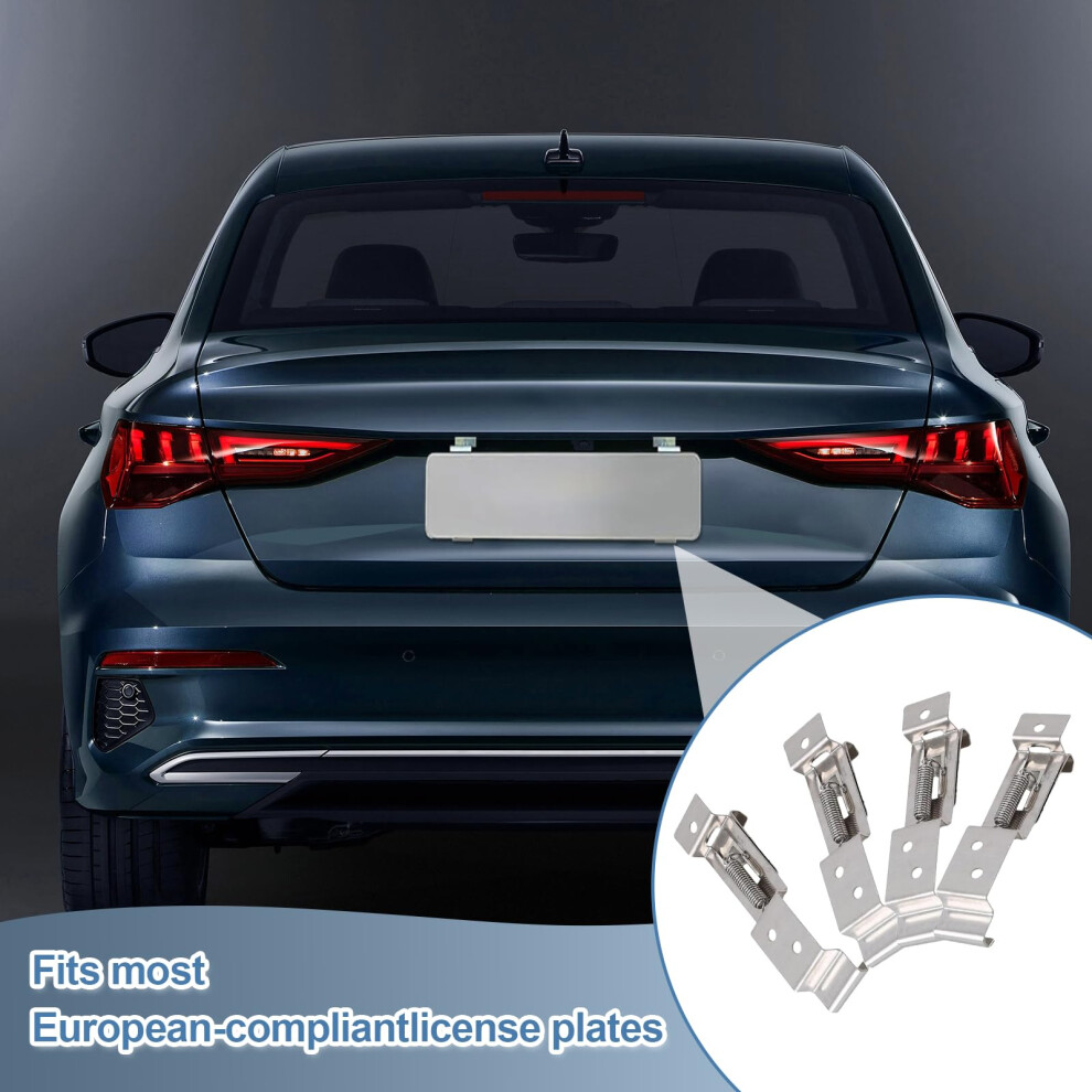 4 Pcs Trailer Number Plate Holder, License Plate Bracket, Stainless 5009307728841