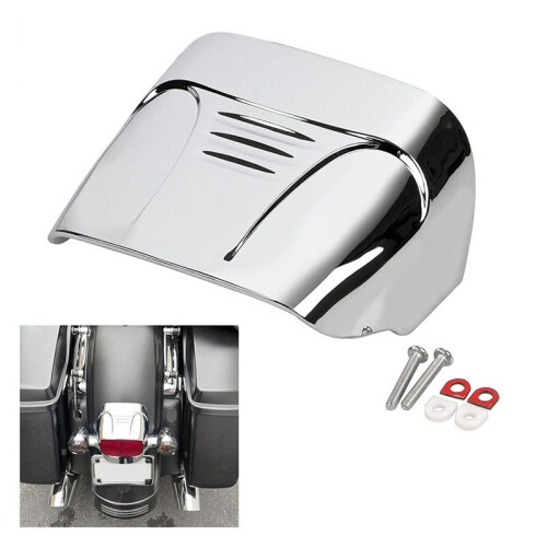 Chrome Tail Light Visor Cover for  Dyna Softail FXD FLHT FLST FXR FLTR 883 1