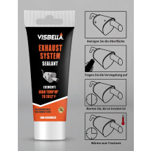 Visbella Auto Vehicle Exhaust System Sealant, Non-Slumping Professional Repair Crack Adhesive Super Glue Sealer for Car Mufflers, Tailpipes, Catalyti
