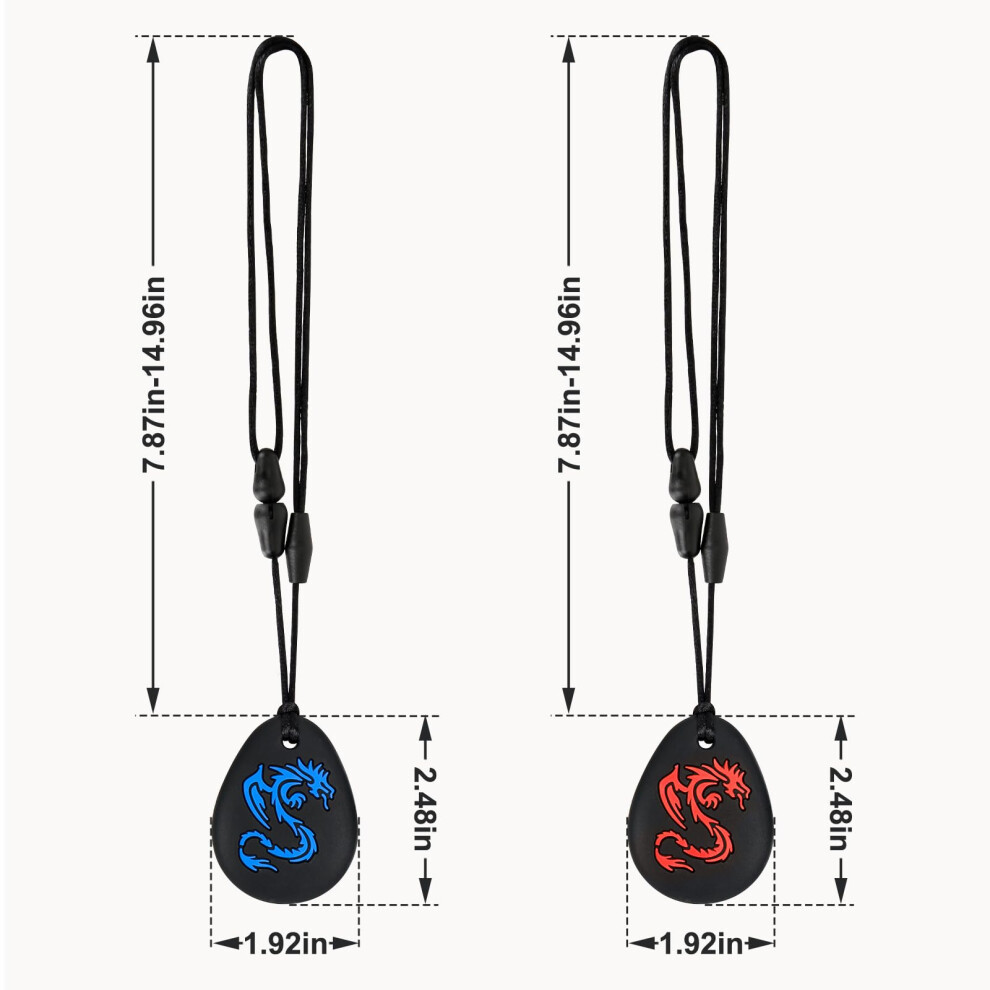 Cldy 2 Pcs Sensory Chew Necklace, Chew Toys For Autistic - Adhd - Biting Needs Children, Silicone Necklace Made From Food Grade Silicone Safety, Oral