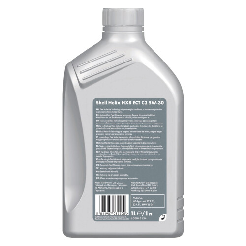 Shell Shell Helix HX8 ECT 5W-30, 1 Litre, Amber 1