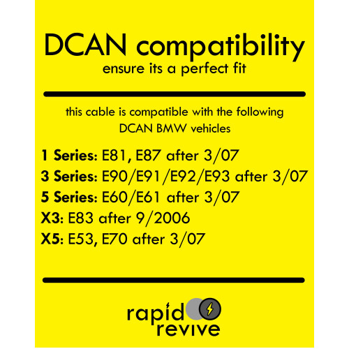 Rapid Revive – K+CAN K+DCAN OBD2 BMW Diagnostic Tool Cable OBD To USB Switch Button E Series Coding NCS EDIABAS E93 E87 E70 K-Line Tool32 OBDII Wind 1