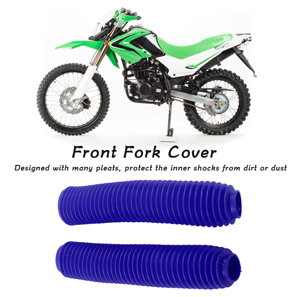 Pair Front Fork Shock Boots Dust Cover Suzuki 7293282897366