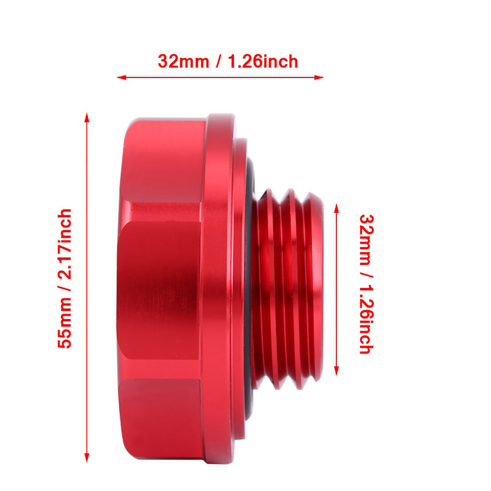 Durable Aluminium Oil Filler Cap Red 7293282891807