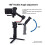 Adjustable Gimbal Sling Handle Grip for  Ronin  Camera Handle Metal Folding Rotating Portable Gimbal Handle 3