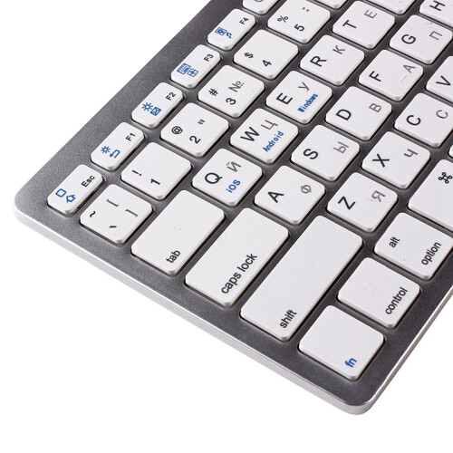 Russian Keyboard Ultra-Thin Wireless  Keyboard, for IOS Android Windows Tablet / Laptop -White 2