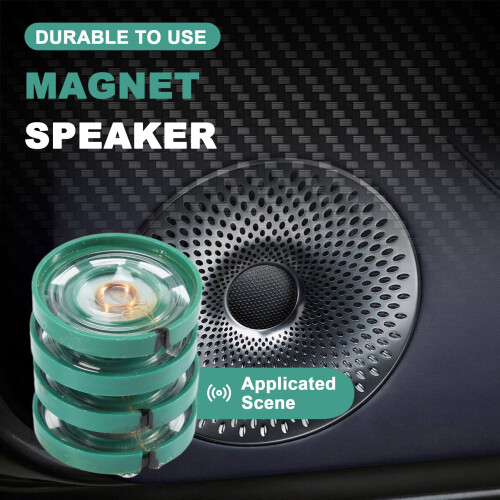 0.25 W 32 Ohm Plastic 4 Magnetic Speaker with 27 mm Diameter Green + Silver 2