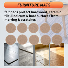 Self-Stick Furniture Round Pads for Hard Surfaces 48-Pcs
