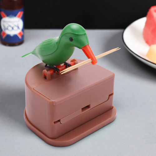 Toothpick Dispenser Bird Automatic Bird Toothpick Box Toothpick Holder 2
