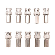 Twist- BNC Male Coax Connectors CCTV RG59 Pack of 10