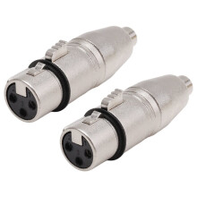 2Pcs XLR to RCA Adapter, RCA Female to XLR Female Adapter Jack Plug Adapter