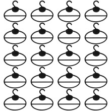 20x Scarf Shawl Tie Holder Organizer Oval Plastic Hangers Storage Hangers Black Size:13.5cm(Length)12.5cm(Diameter)13.5cm(Height)x1.9cm(Hook Mouth)