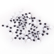 100Pcs Round Moving Movable Wiggly   Eyes Glue  Sticker 10mm