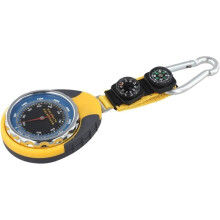 1pc 4in1 Compass Barometer Thermograph with Carabiner Camping Hiking Pocket,Outdoor Compass, Altimeter