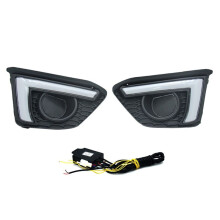 Luzes Diurnas de LED para Fit Jazz 2014 2015 DRL Lâmpada de Seta Âmbar Acessórios para Luz de Neblina
