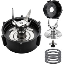 Replacement Parts Kit for Blender - 6-Blade Ice Crusher Blade with Jar Base Cap, Coupling Stud Slinger Pin