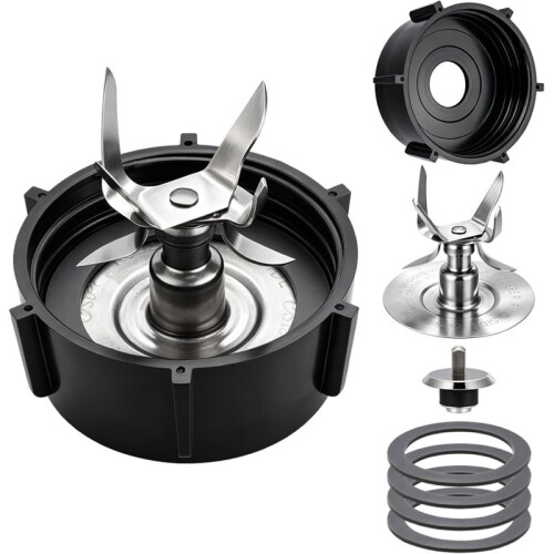 Replacement Parts Kit for  Blender - 6-Blade Ice Crusher Blade with Jar Base Cap, Coupling Stud Slinger Pin