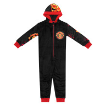 Manchester United FC Official Football Gift Kids Fleece Hooded All-In-One 8-9 Years