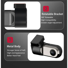 Cámara Frontal para Coche con Cámara Oculta de 720P Compatible con Android, con Visión Nocturna, Modo de Estacionamiento 24 Horas y 64 GB.