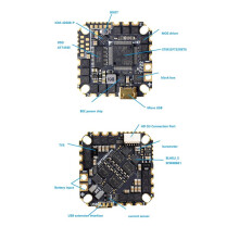 GHF722AIO-HD 40A AIO Baro OSD F722 Vluchtcontroller BLHELIS 40A 4in1 ESC 2-6S voor FPV Freestyle Cinewhoop