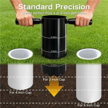 Portable Hole Cutter, Carbon Steel with Detachable Handle, for Backyard, Lawn, Garden, Outdoor and More