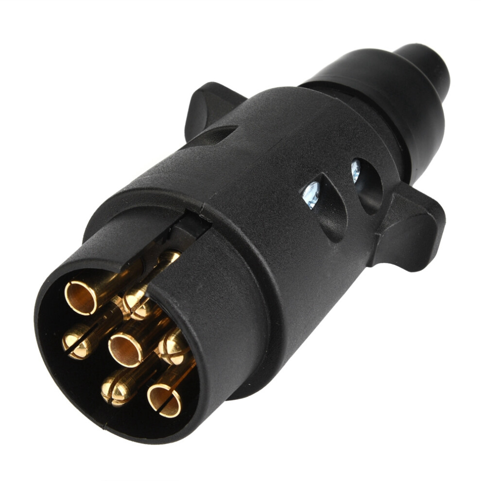 7 Pin Trailer Socket Plug 12V Black 7293282894020