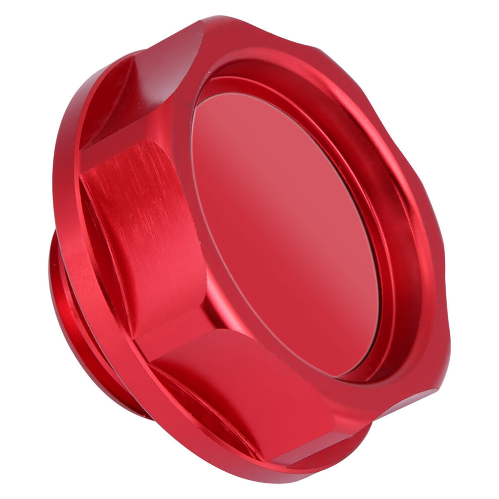 Solid T6061 Aluminium Oil Cap Red 7293282893986